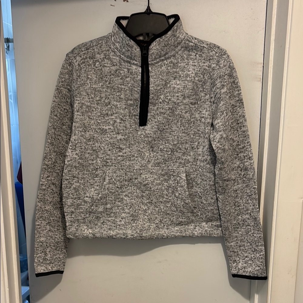 Joe Fresh Gray Quarter-Zip Sweatshirt with Cozy Fleece